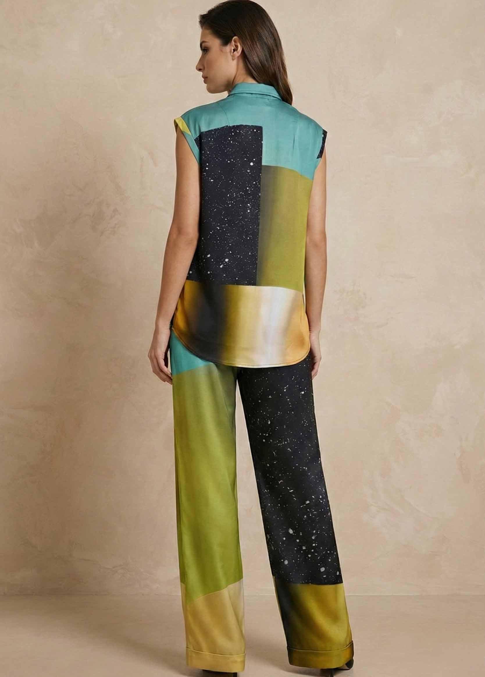 PANTALON FEMME SATIN DE SOIE GALERIE 75 ASIAN SPLEEN