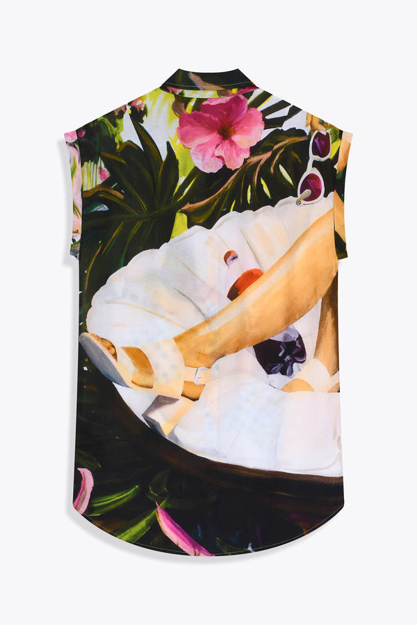 Tunique femme Clope au museau aurélie Quentin artiste x Galerie 75 dos