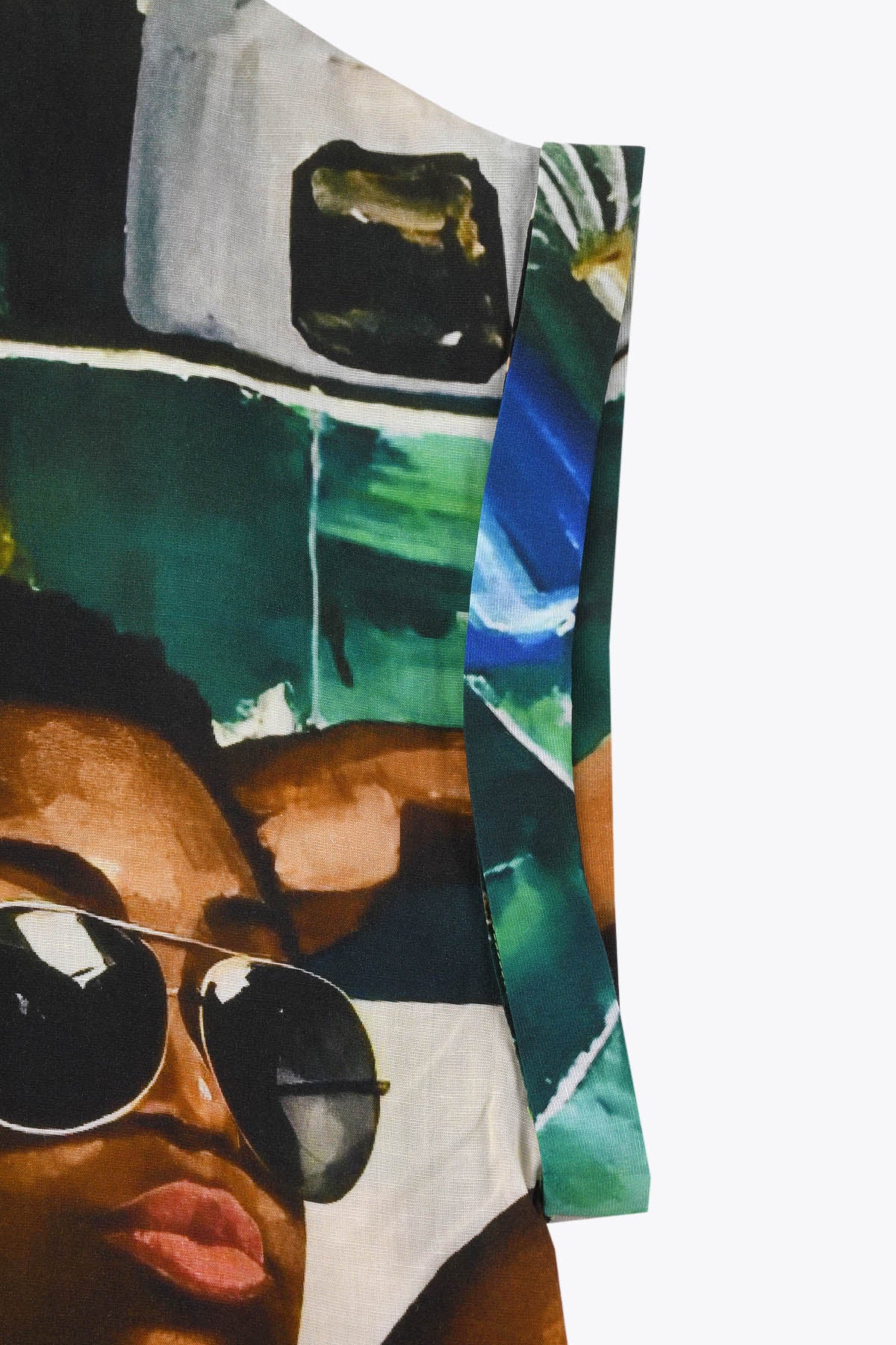 Tunique femme Soie Une bouteille à ta mère Galerie 75 détail manches