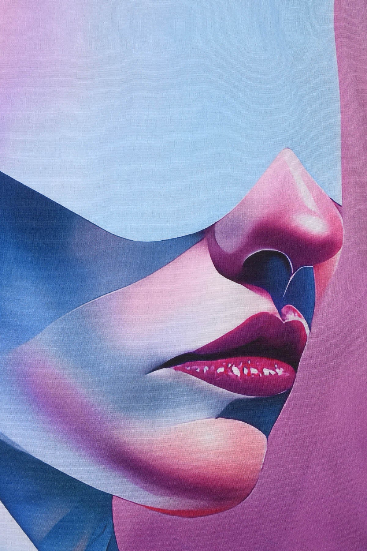 Tunique femme soie Artdeco par SKIO x Galerie 75 détail oeuvre