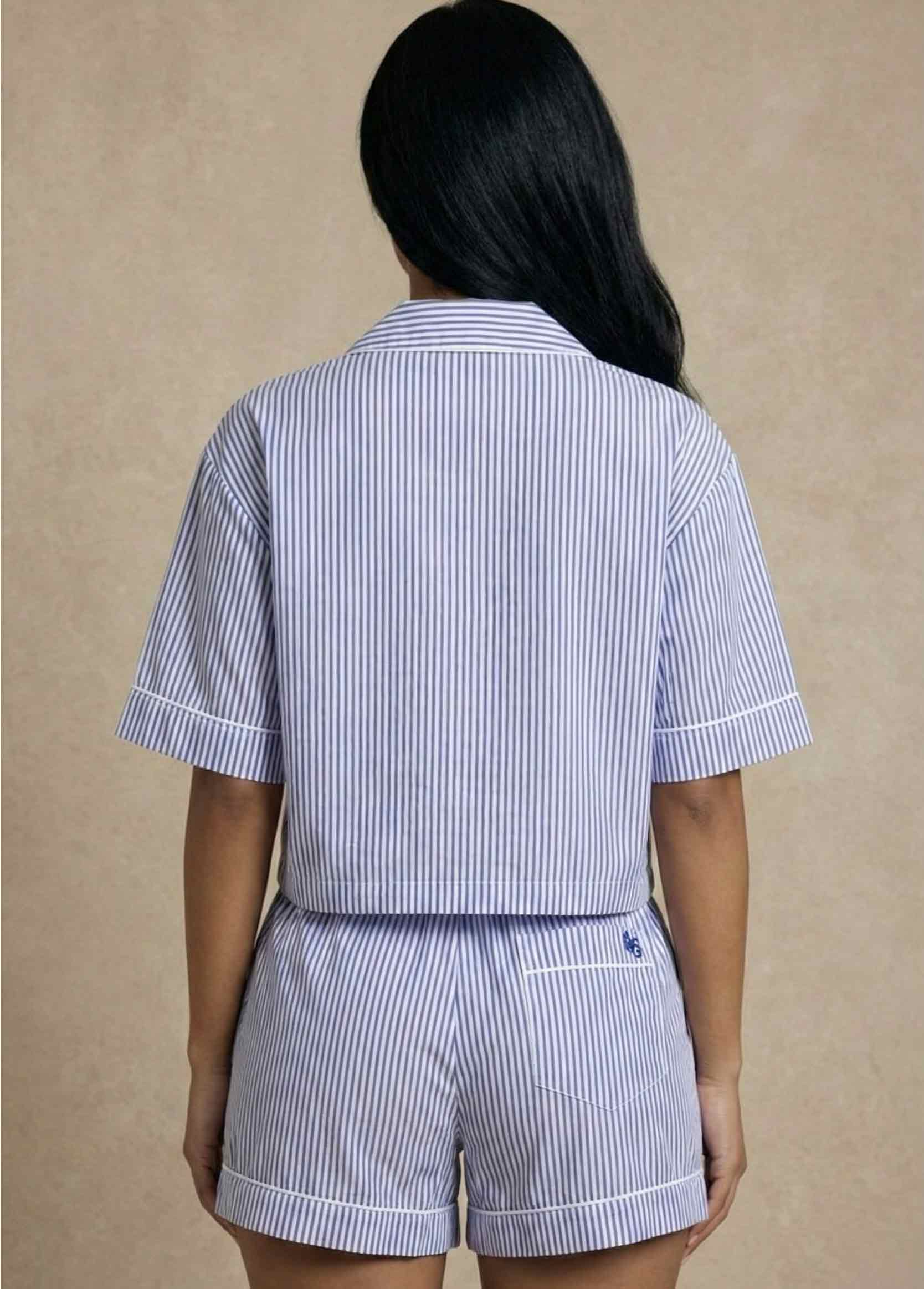 ENSEMBLE FEMME CHEMISE SHORT BLEU G75 CLOPE AU MUSEAU BLEU