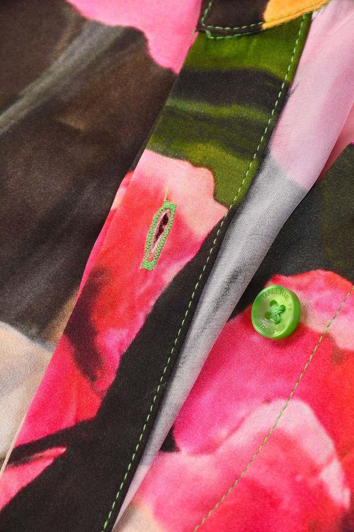 bouton CHEMISE SOIE FEMME GALERIE 75 "CLOPE AU MUSEAU" MANCHE LONGUES