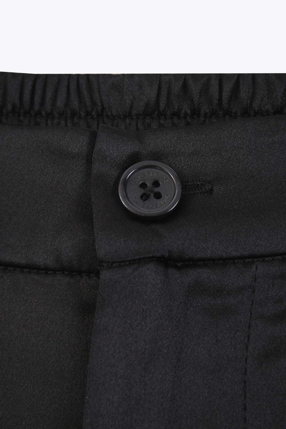 bouton G75 pantalon soie femme noir élégant 
