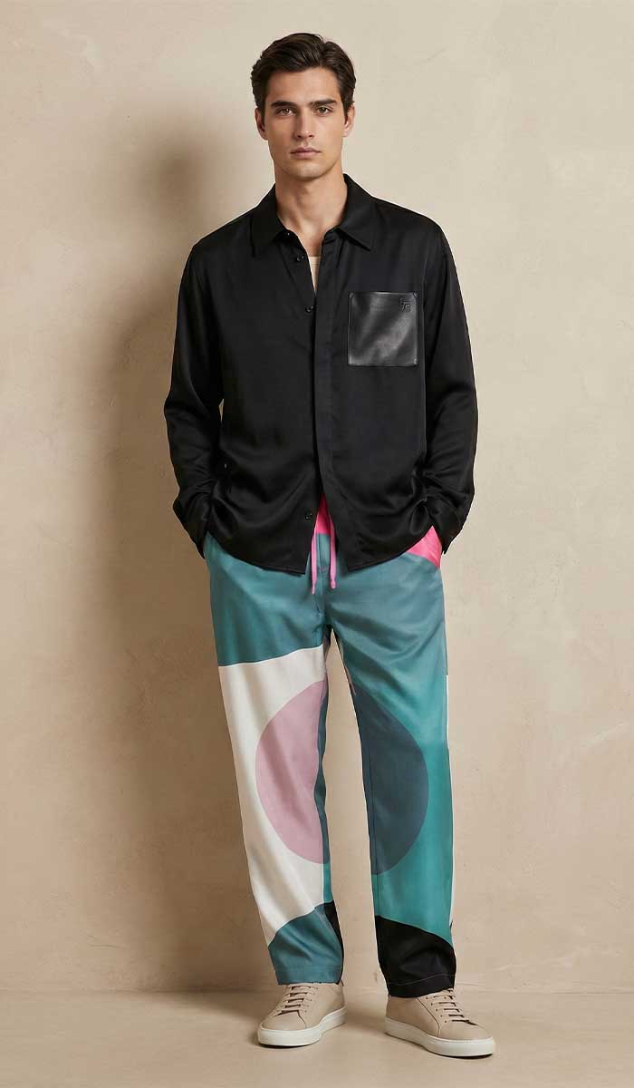 chemise-homme-noir-face