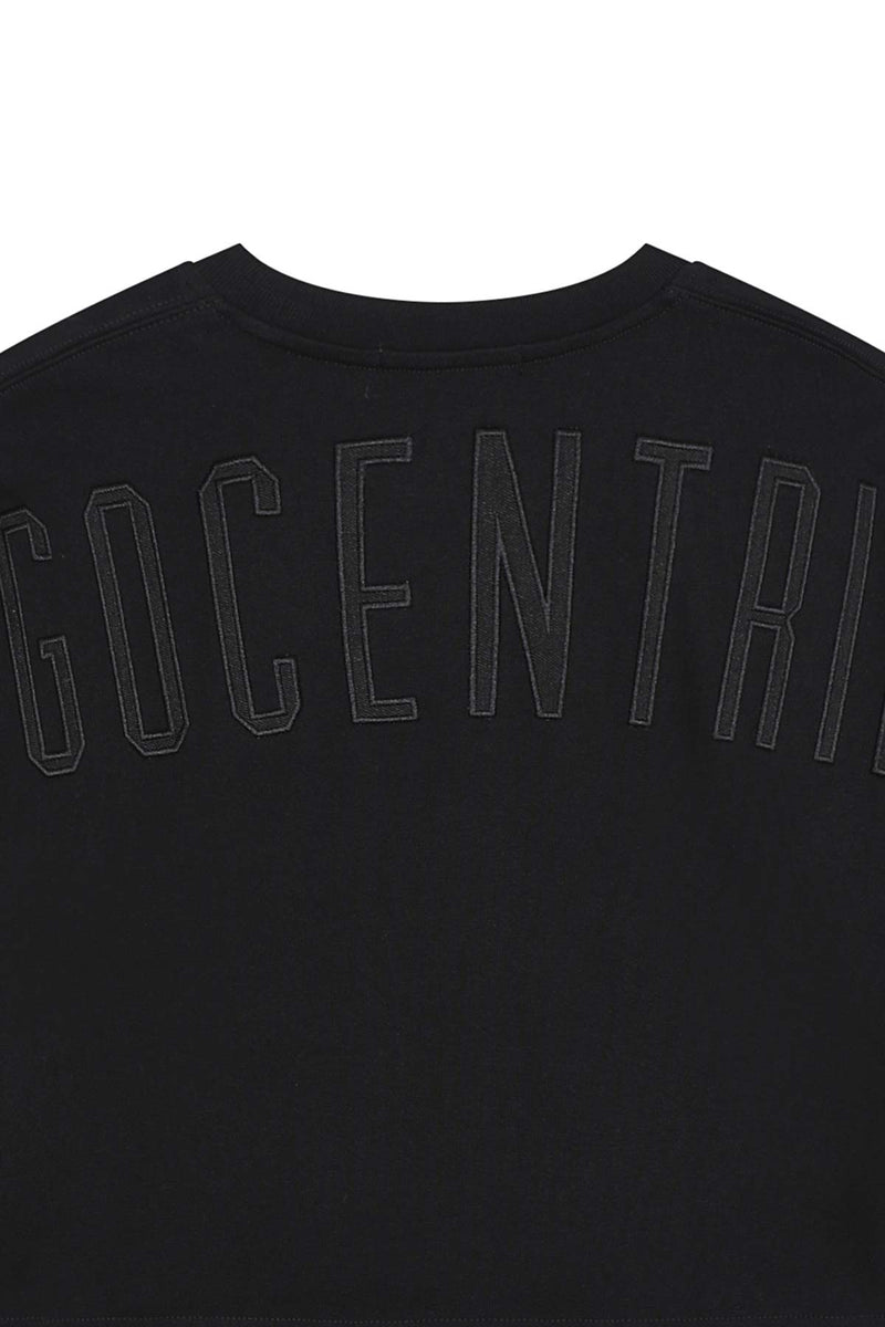 EGO BLACK CROP TOP LONG SLEEVES