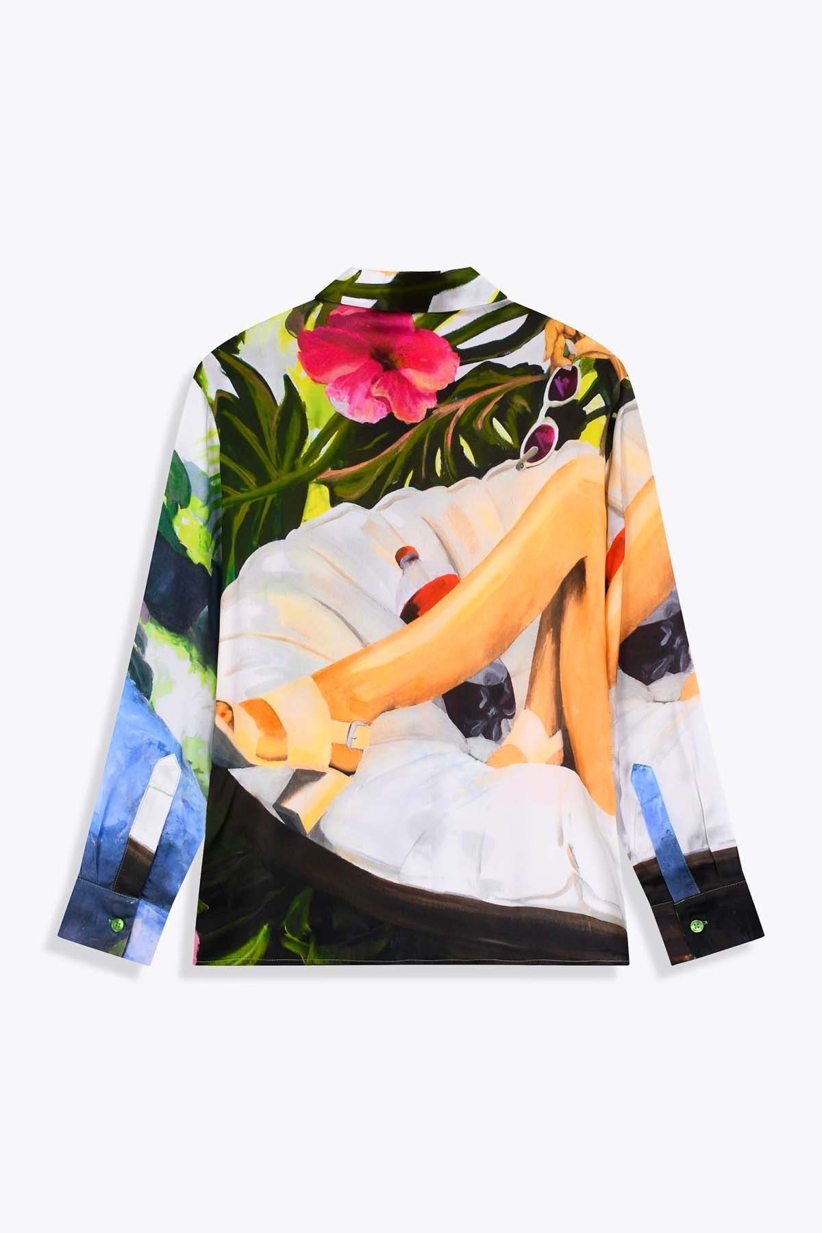 dos CHEMISE SOIE FEMME GALERIE 75 "CLOPE AU MUSEAU" MANCHE LONGUES