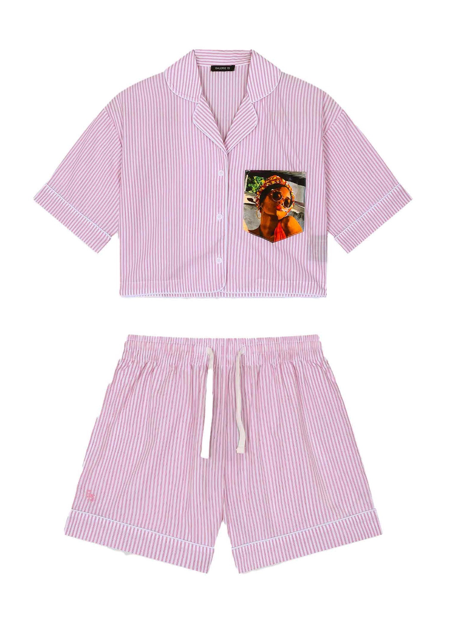 ENSEMBLE FEMME CHEMISE SHORT FUSHIA G75 DIVA LA KOUR