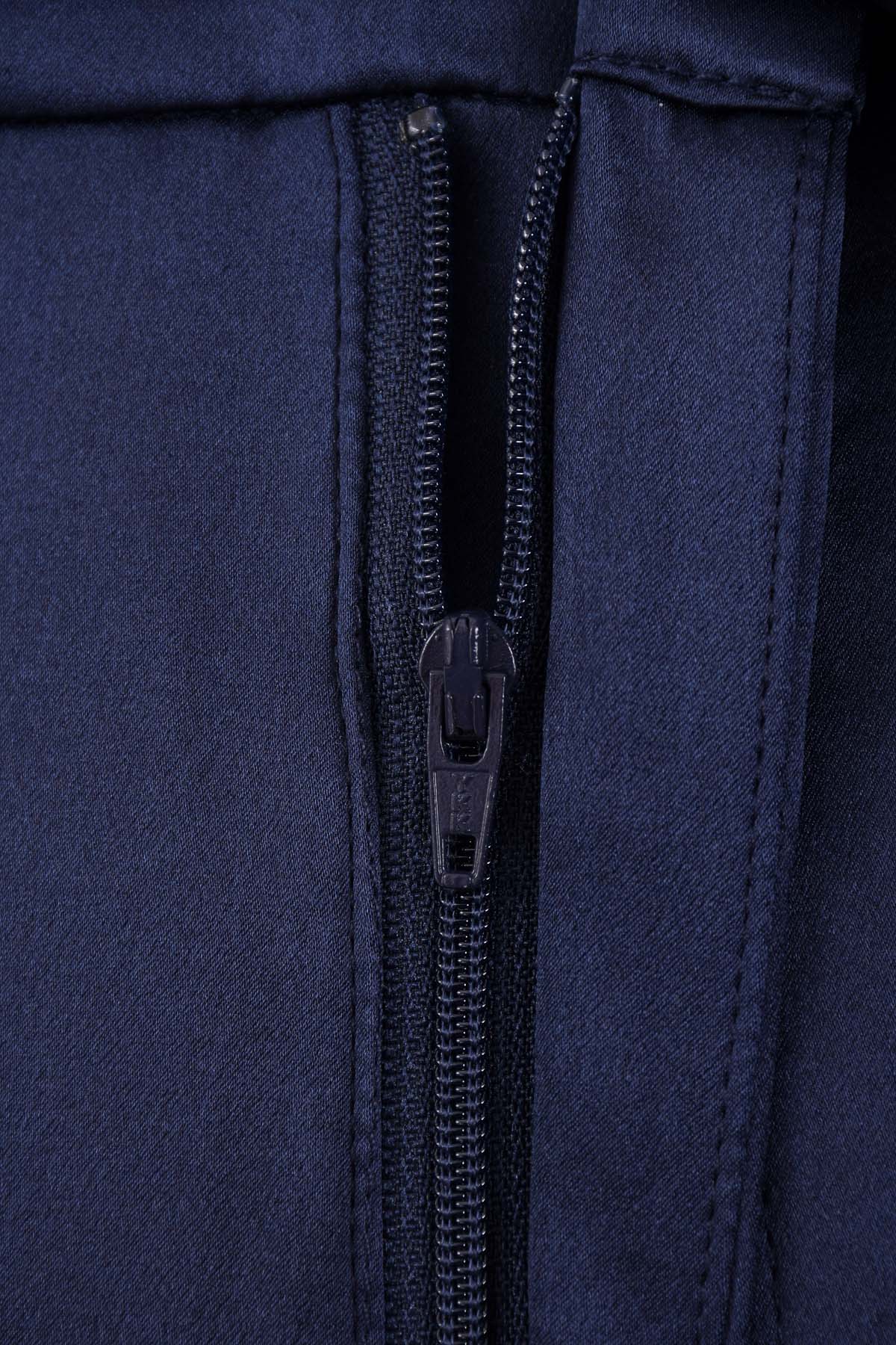 fermeture G75 pantalon femme soie bleu marine 