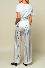 EGO DESTRUCTURED SILK PANTS