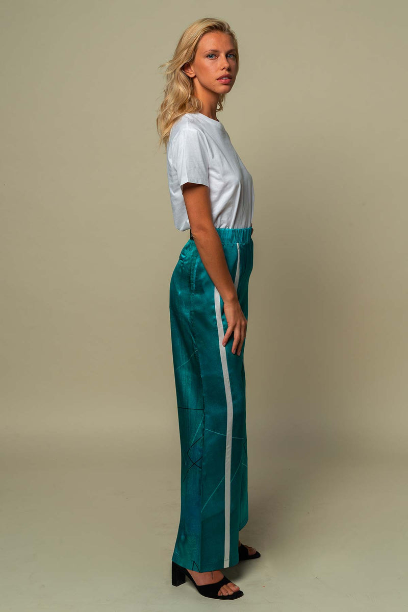 SMOKE BREAK SILK PANTS