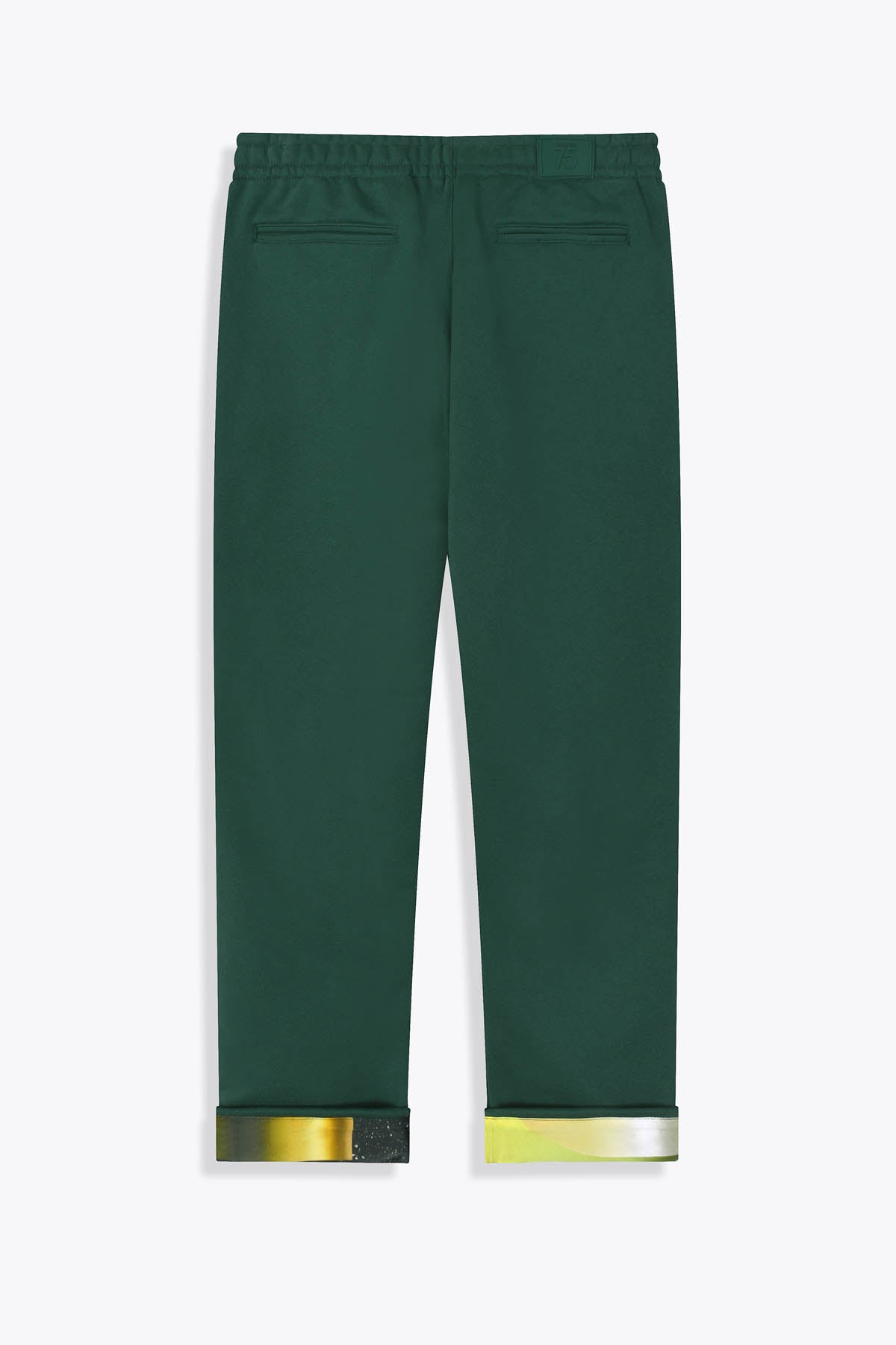 revers dos Pantalon homme vert royal avec Œuvre “Asian Spleen” de Skio x Galerie 75