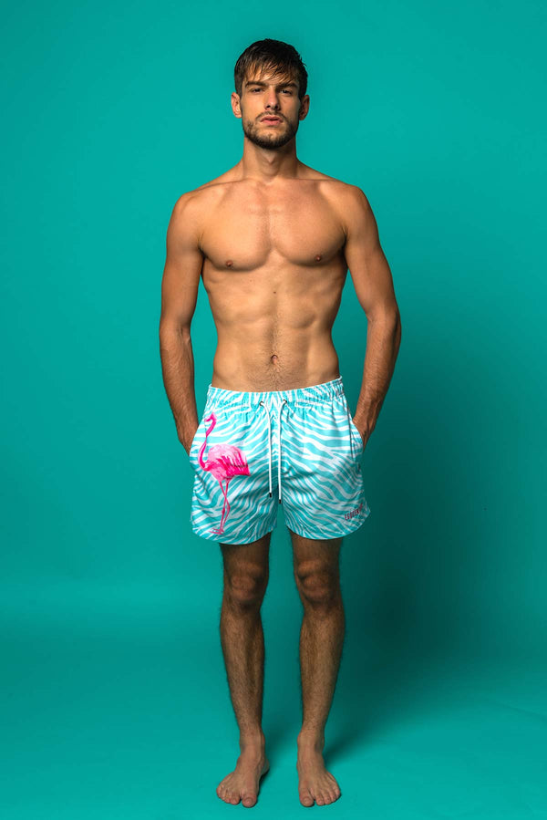 MIAMI FLAMINGO SWIM SHORT