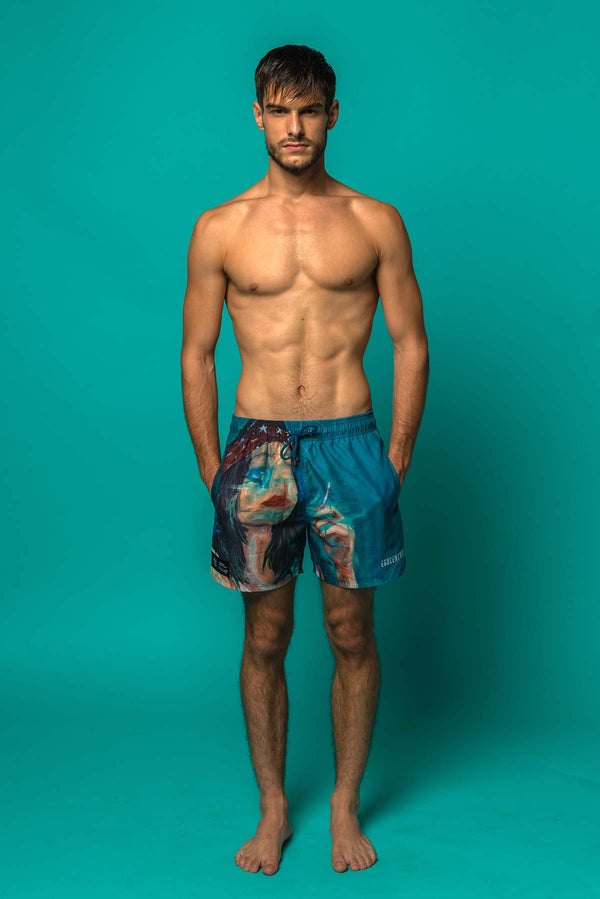 SMOKE BREAK SWIM SHORT