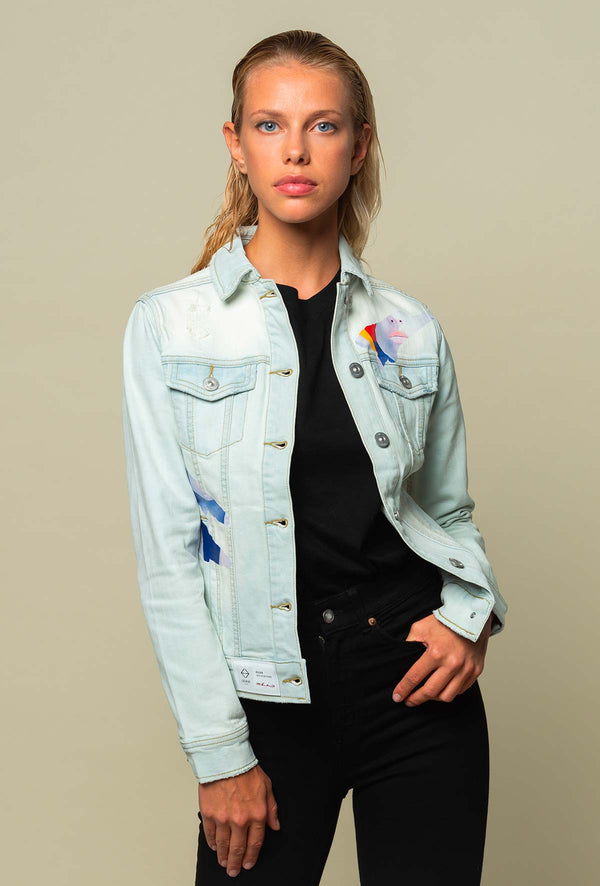 REALSKIN DENIM PATCH JACKET