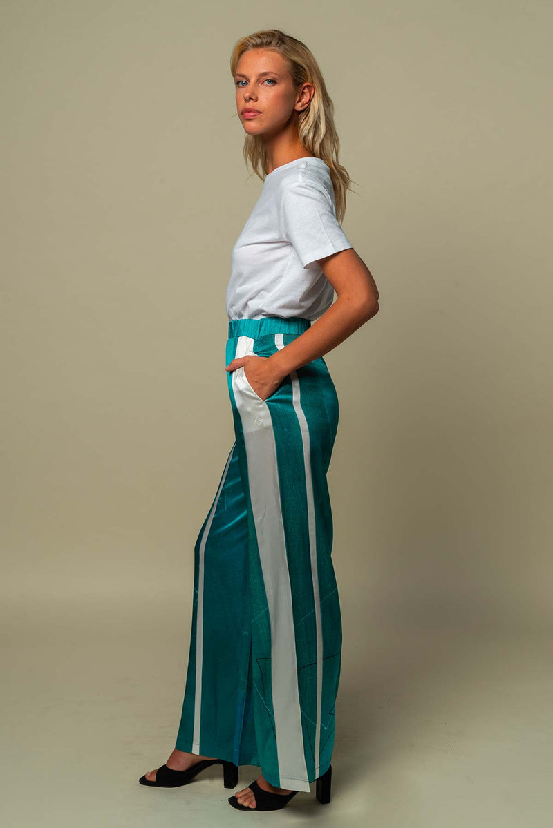 SMOKE BREAK SILK PANTS