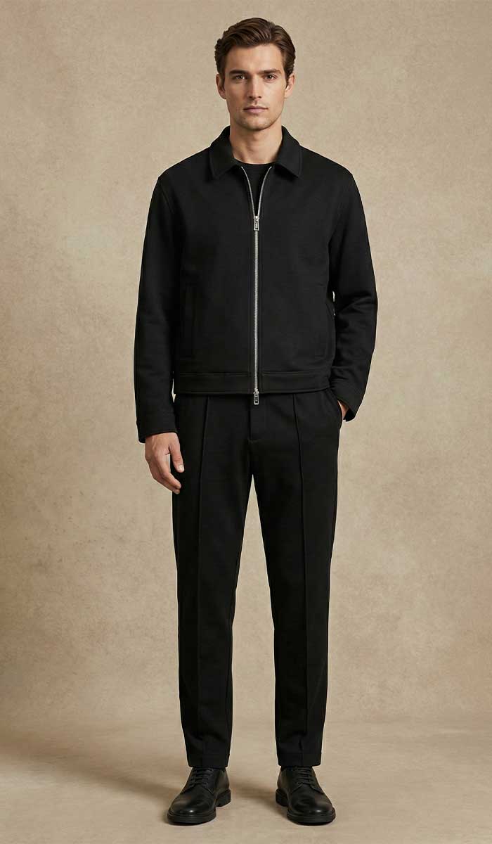 mannequin porte tracksuit-ensemble-noir-face