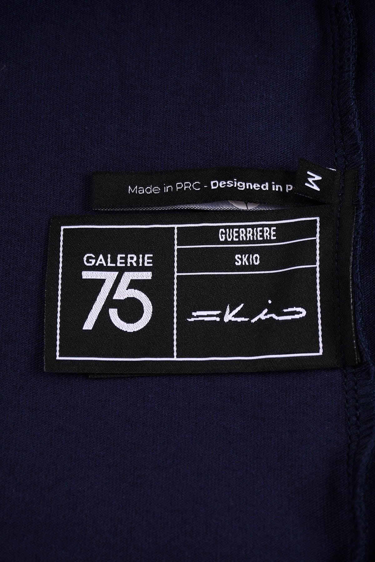tshirt oversized navy etiquette galerie 75 skio
