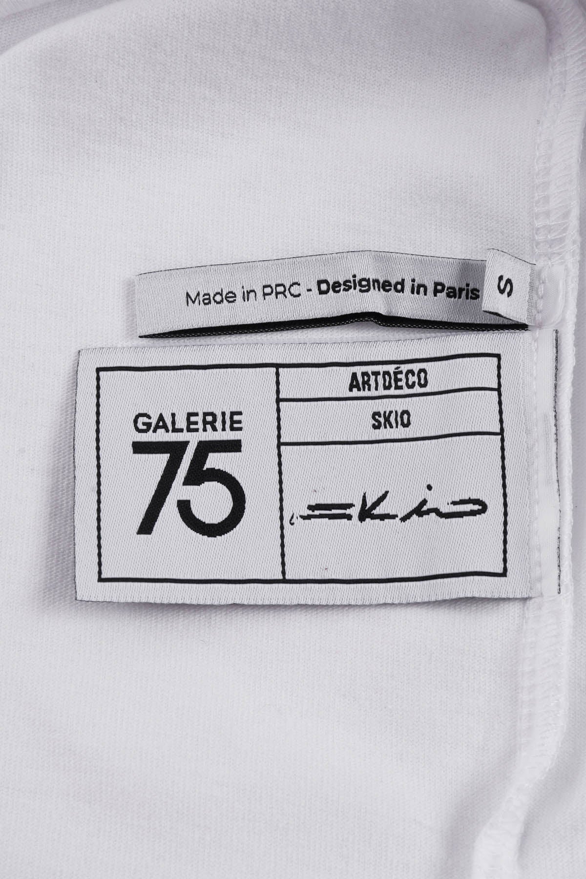 tshirt oversized étiquette blanc galerie 75