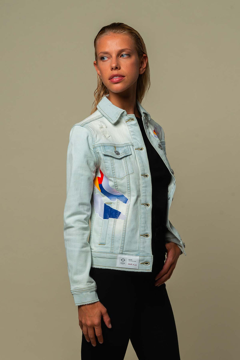 REALSKIN DENIM PATCH JACKET