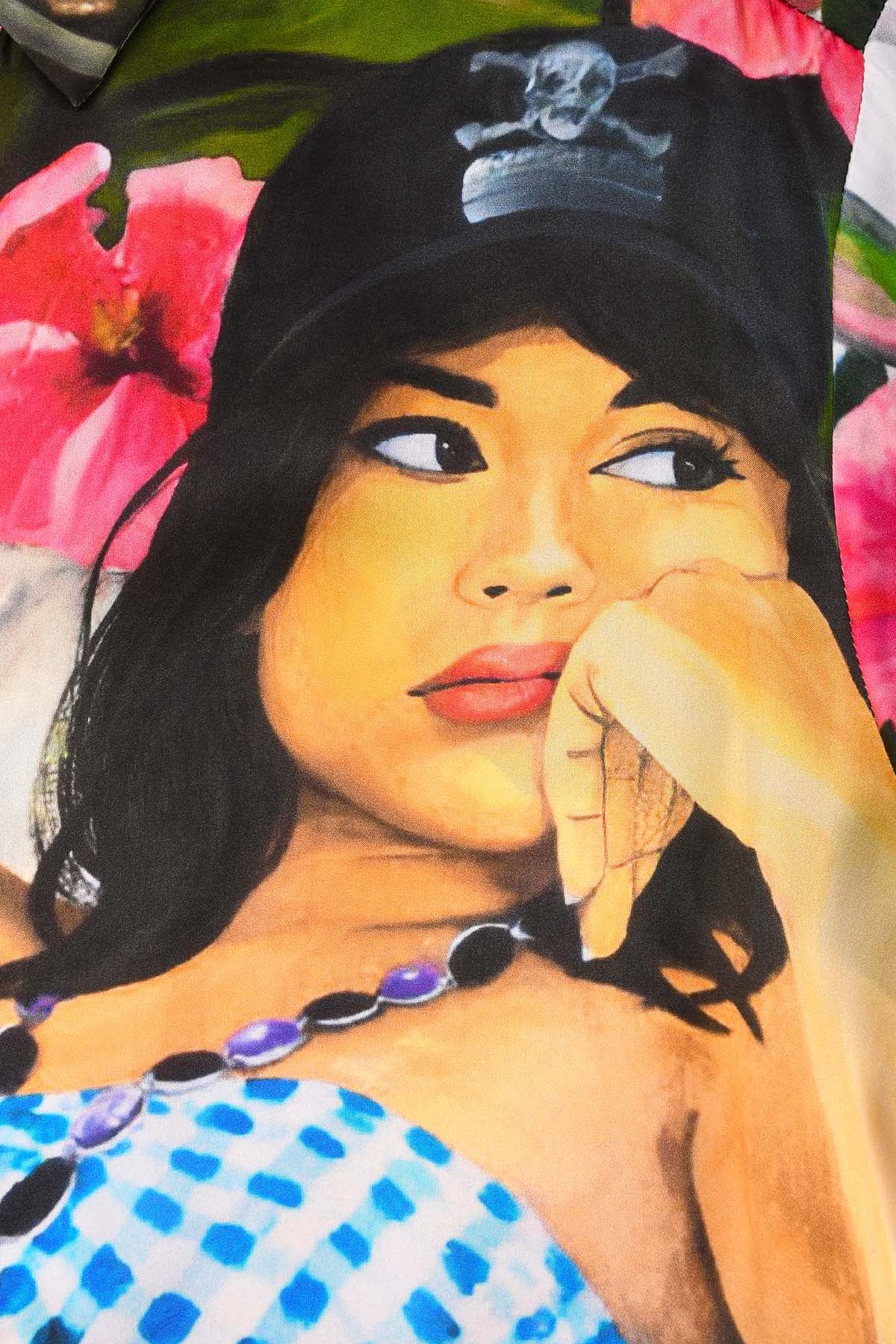 visuel CHEMISE SOIE FEMME GALERIE 75 "CLOPE AU MUSEAU" MANCHE LONGUES