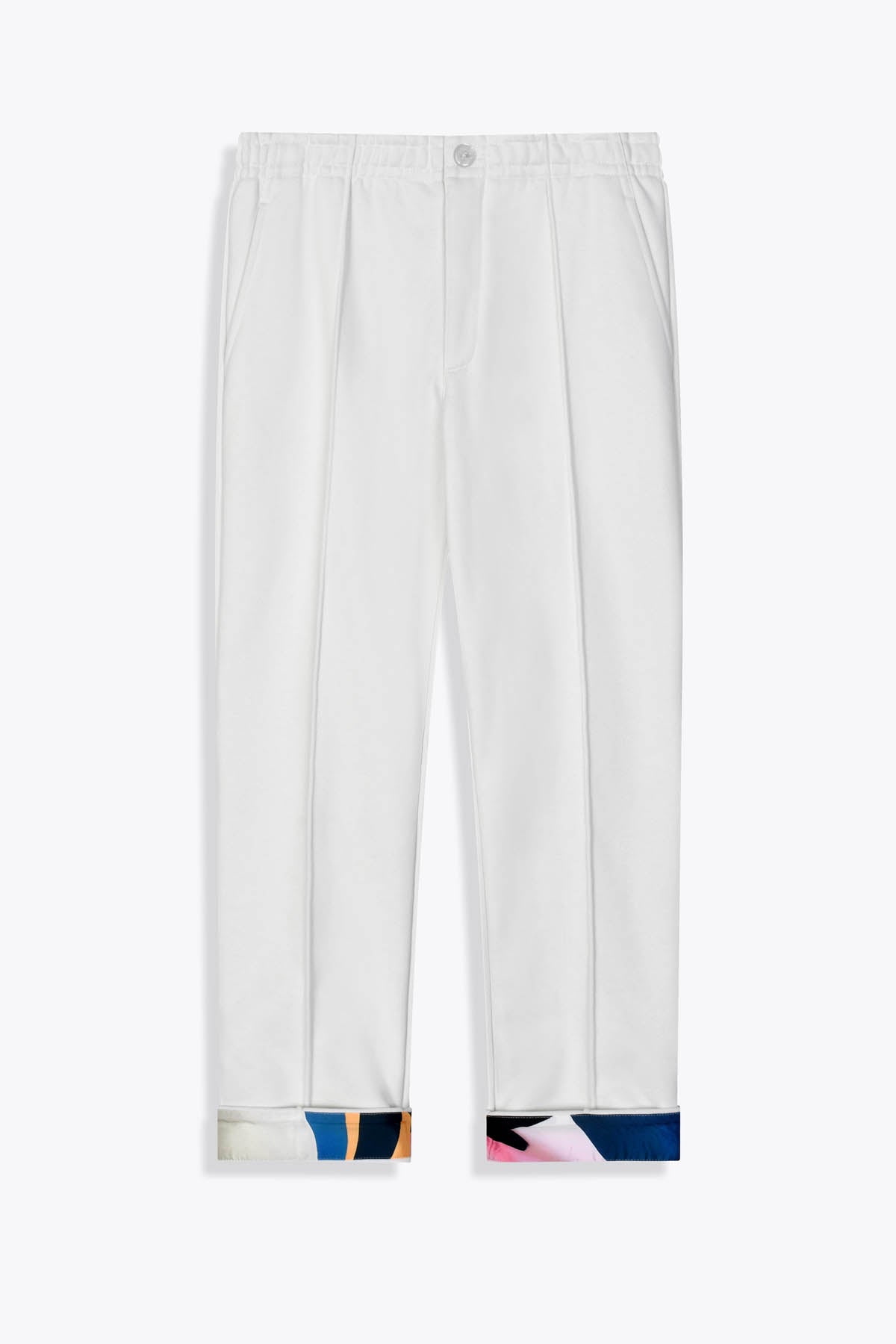 vue revers Pantalon homme blanc cassé avec Revers Œuvre “Les Amazones” de Skio x Galerie 75