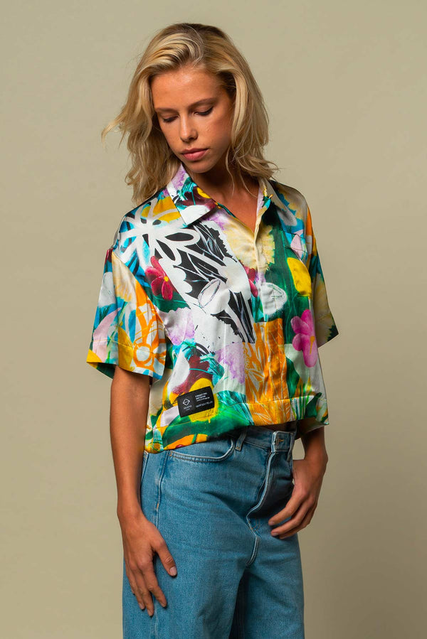 LE BOUQUET FINAL SHORT SLEEVE SILK SHIRT