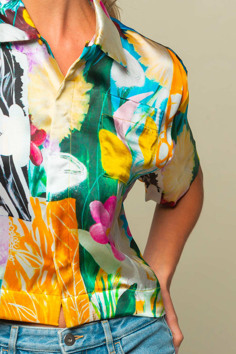 LE BOUQUET FINAL SHORT SLEEVE SILK SHIRT