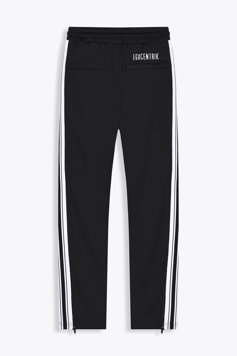 l'arriere du pantalon de survetement noir et blanc